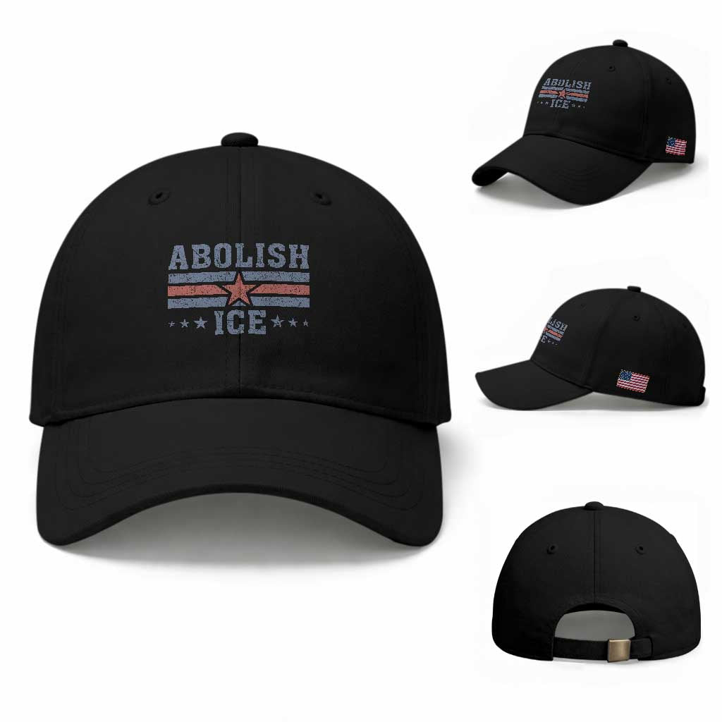 Abolish Ice Baseball Cap Resist Support Immigrants Refugees TS11 Baseball Cap Universal Fit Black Print Your Wear