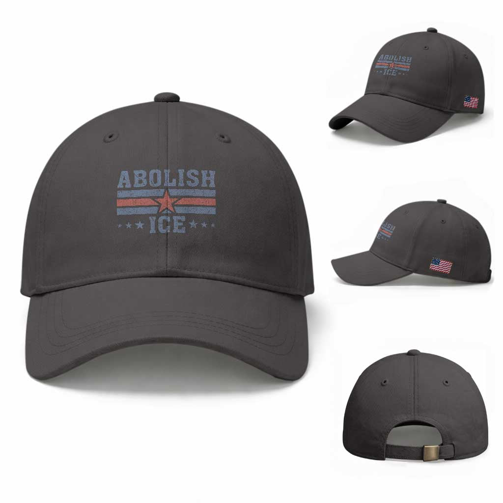 Abolish Ice Baseball Cap Resist Support Immigrants Refugees TS11 Baseball Cap Universal Fit Dark Gray Print Your Wear