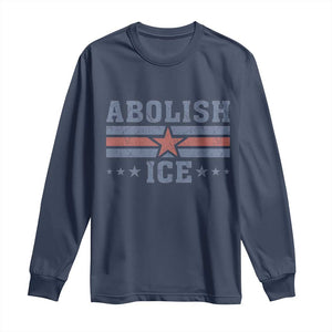 Abolish Ice Long Sleeve Shirt Resist Support Immigrants Refugees TS11 Navy Print Your Wear
