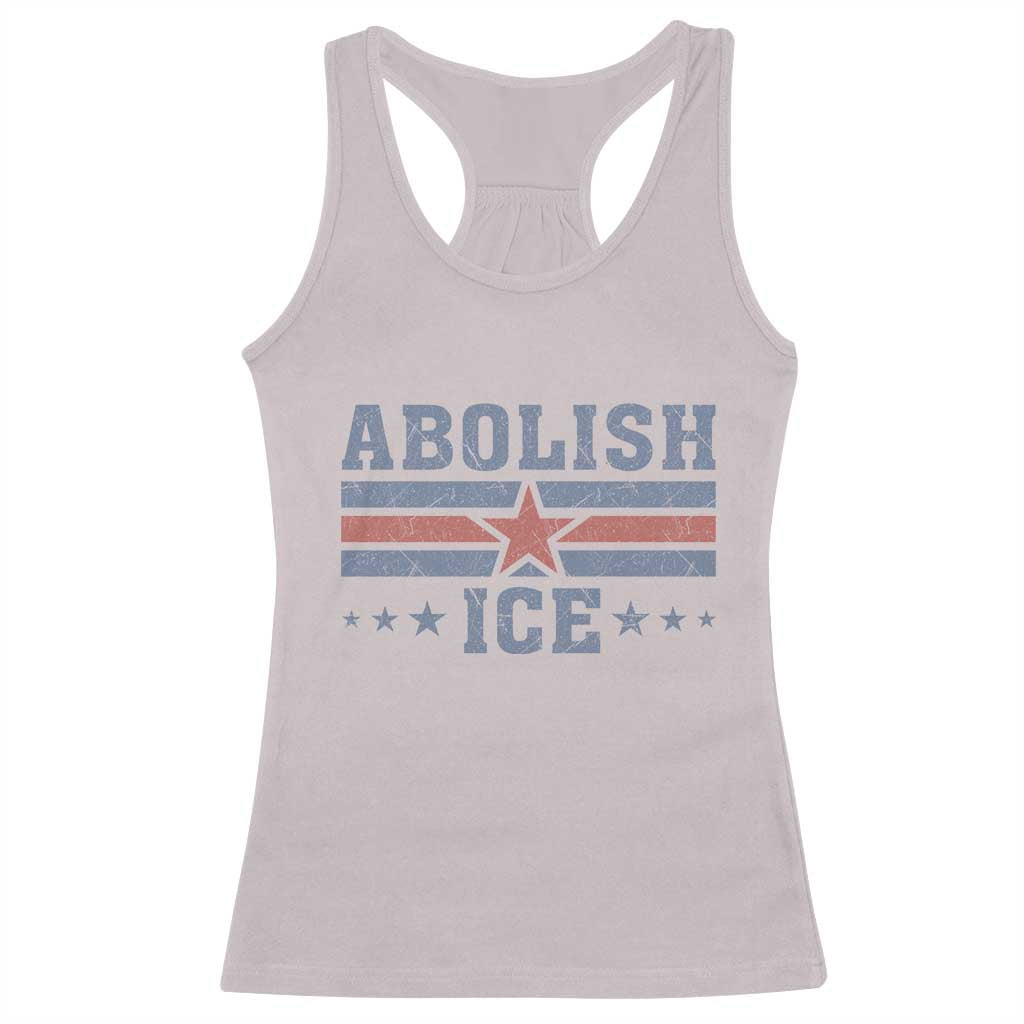 Abolish Ice Racerback Tank Top Resist Support Immigrants Refugees TS11 Ice Gray Print Your Wear
