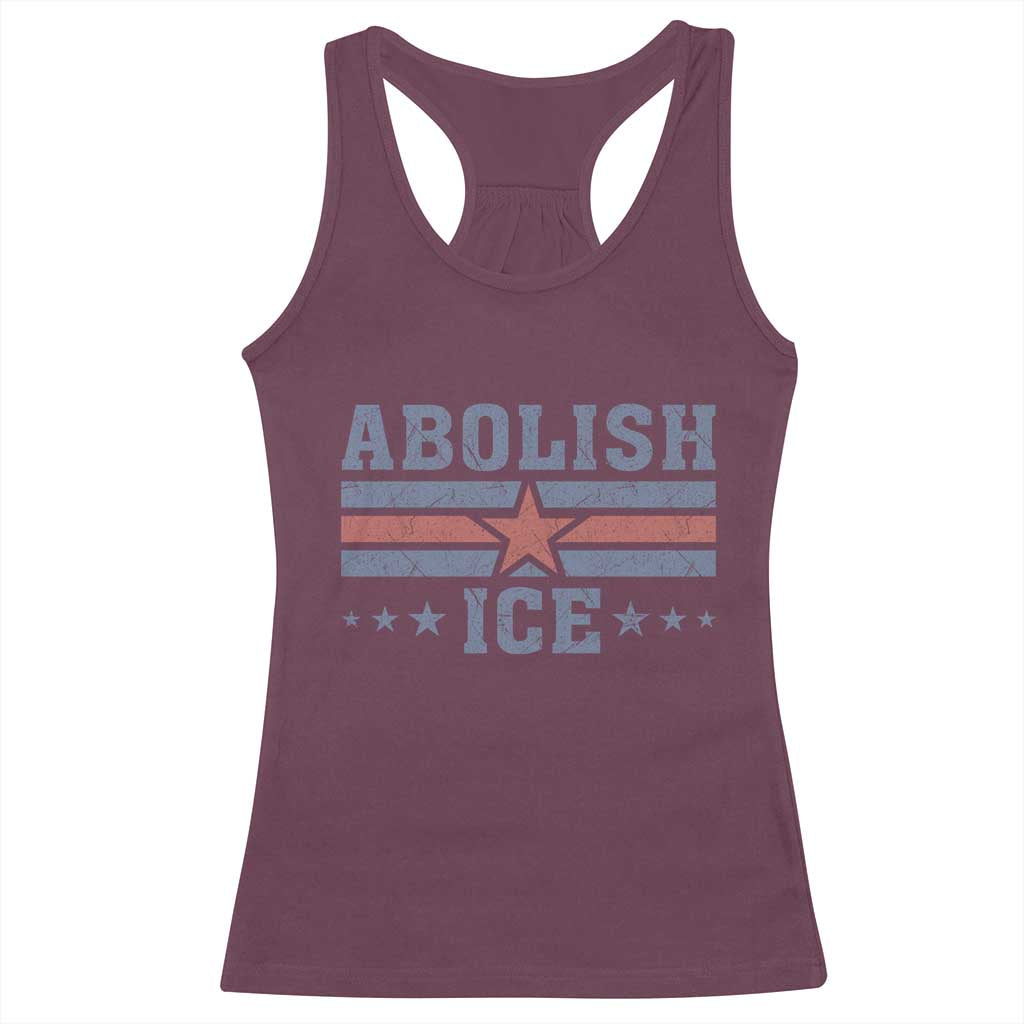 Abolish Ice Racerback Tank Top Resist Support Immigrants Refugees TS11 Maroon Print Your Wear