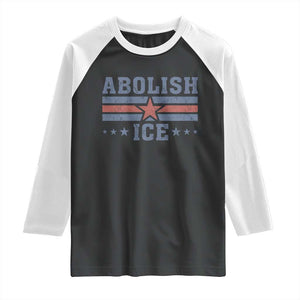 Abolish Ice Raglan Shirt Resist Support Immigrants Refugees TS11 Black White Print Your Wear