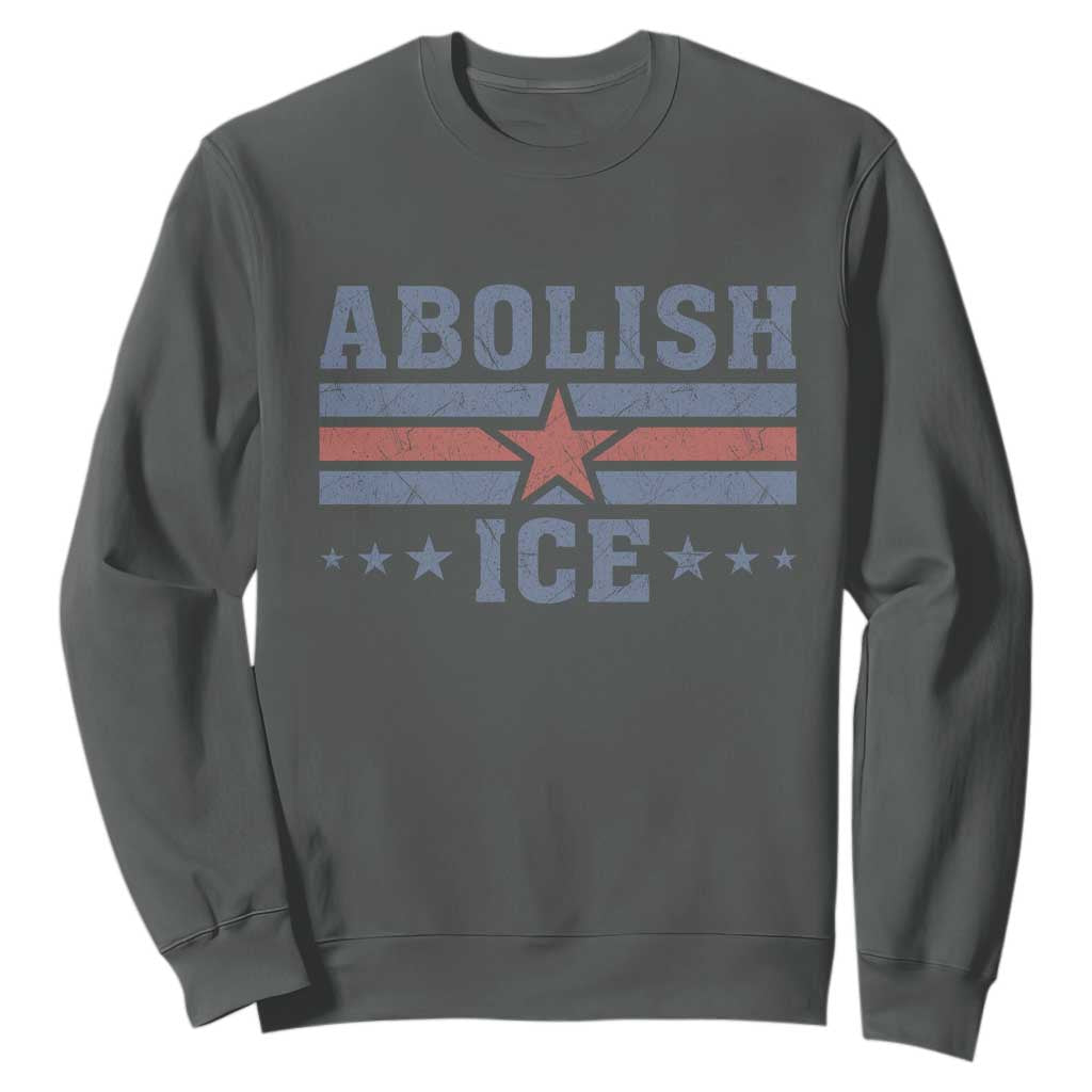 Abolish Ice Sweatshirt Resist Support Immigrants Refugees TS11 Dark Heather Print Your Wear