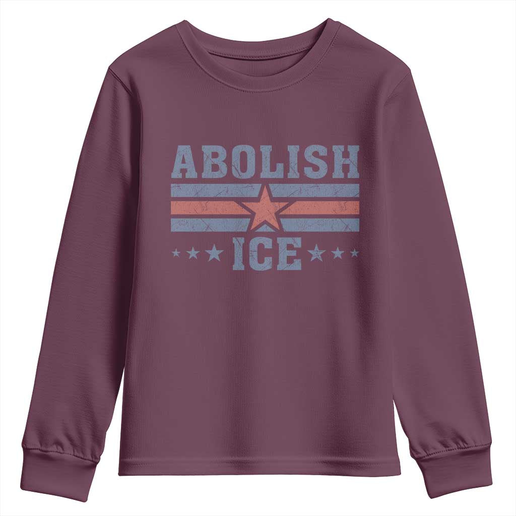 Abolish Ice Youth Sweatshirt Resist Support Immigrants Refugees TS11 Maroon Print Your Wear
