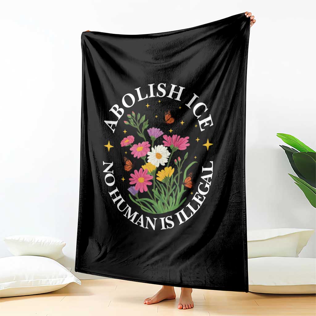Abolish Ice No Human Is Illegal Throw Blanket Immigration Rights Protest TS11 Print Your Wear