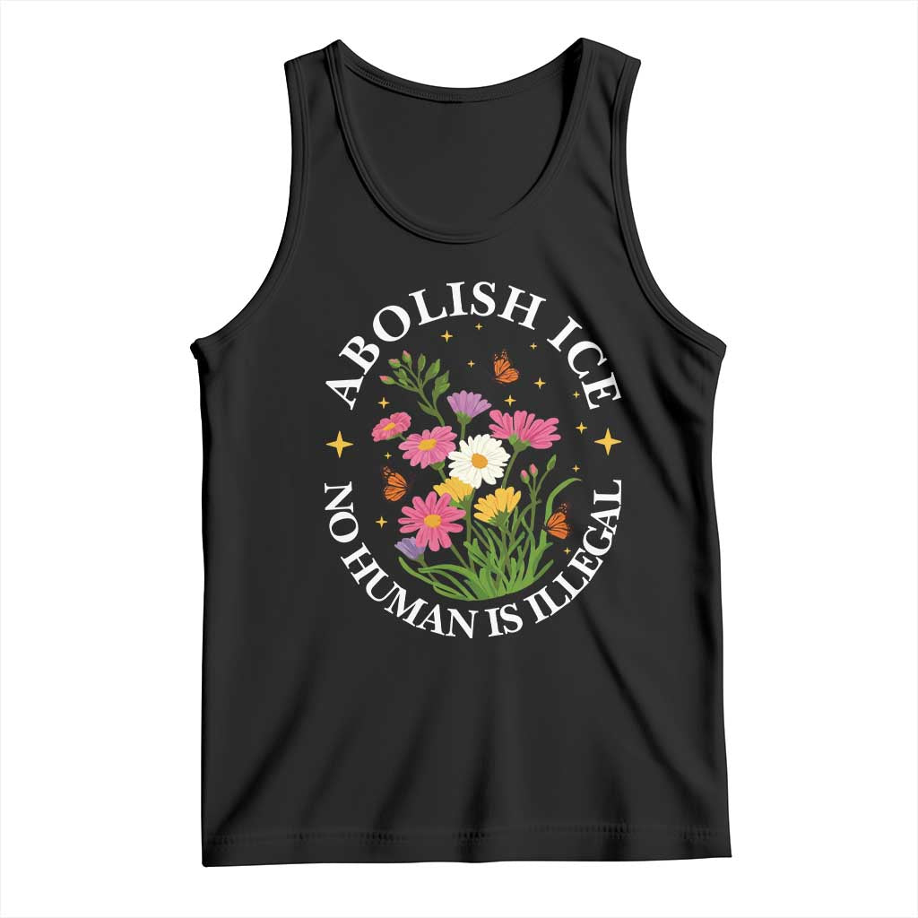 Abolish Ice No Human Is Illegal Tank Top Immigration Rights Protest TS11 Black Print Your Wear