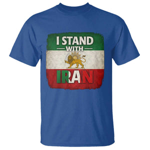 I Stand With Iran T Shirt Free Iran Support Persian Lion Flag TS11 Royal Blue Print Your Wear