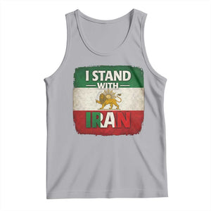 I Stand With Iran Tank Top Free Iran Support Persian Lion Flag TS11 Athletic Heather Print Your Wear