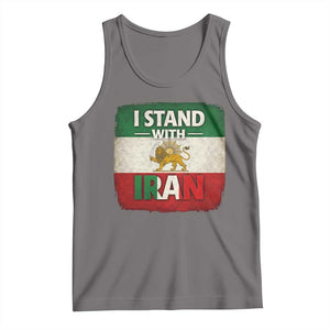 I Stand With Iran Tank Top Free Iran Support Persian Lion Flag TS11 Deep Heather Print Your Wear
