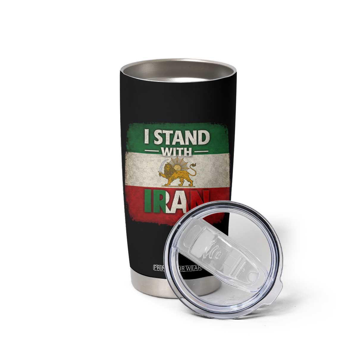I Stand With Iran Tumbler Cup Free Iran Support Persian Lion Flag TS11 Print Your Wear
