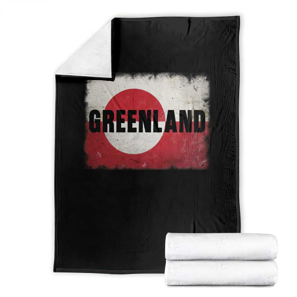 Greenland Pride Patriotic Greenlander Heritage Vintage Flag Throw Blanket TS11 Black Print Your Wear