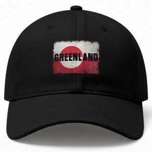 Greenland Pride Patriotic Greenlander Heritage Vintage Flag Baseball Cap TS11 Print Your Wear