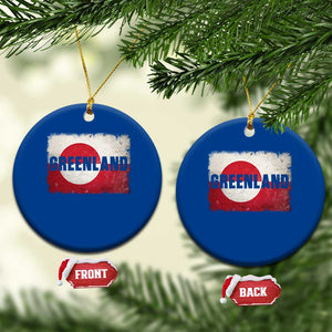 Greenland Pride Patriotic Greenlander Heritage Vintage Flag Ceramic Ornament TS11 1pc Blue Print Your Wear