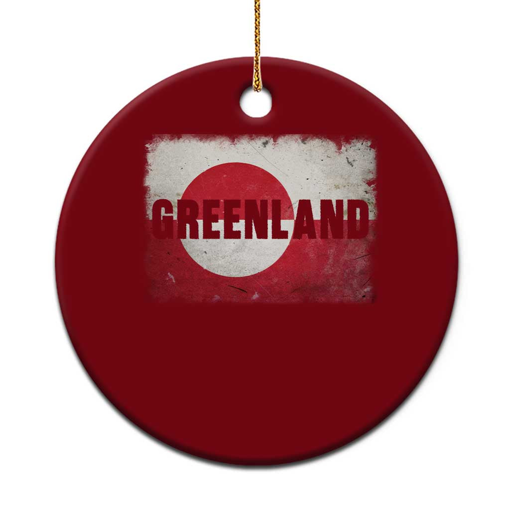 Greenland Pride Patriotic Greenlander Heritage Vintage Flag Ceramic Ornament TS11 1pc Red Print Your Wear