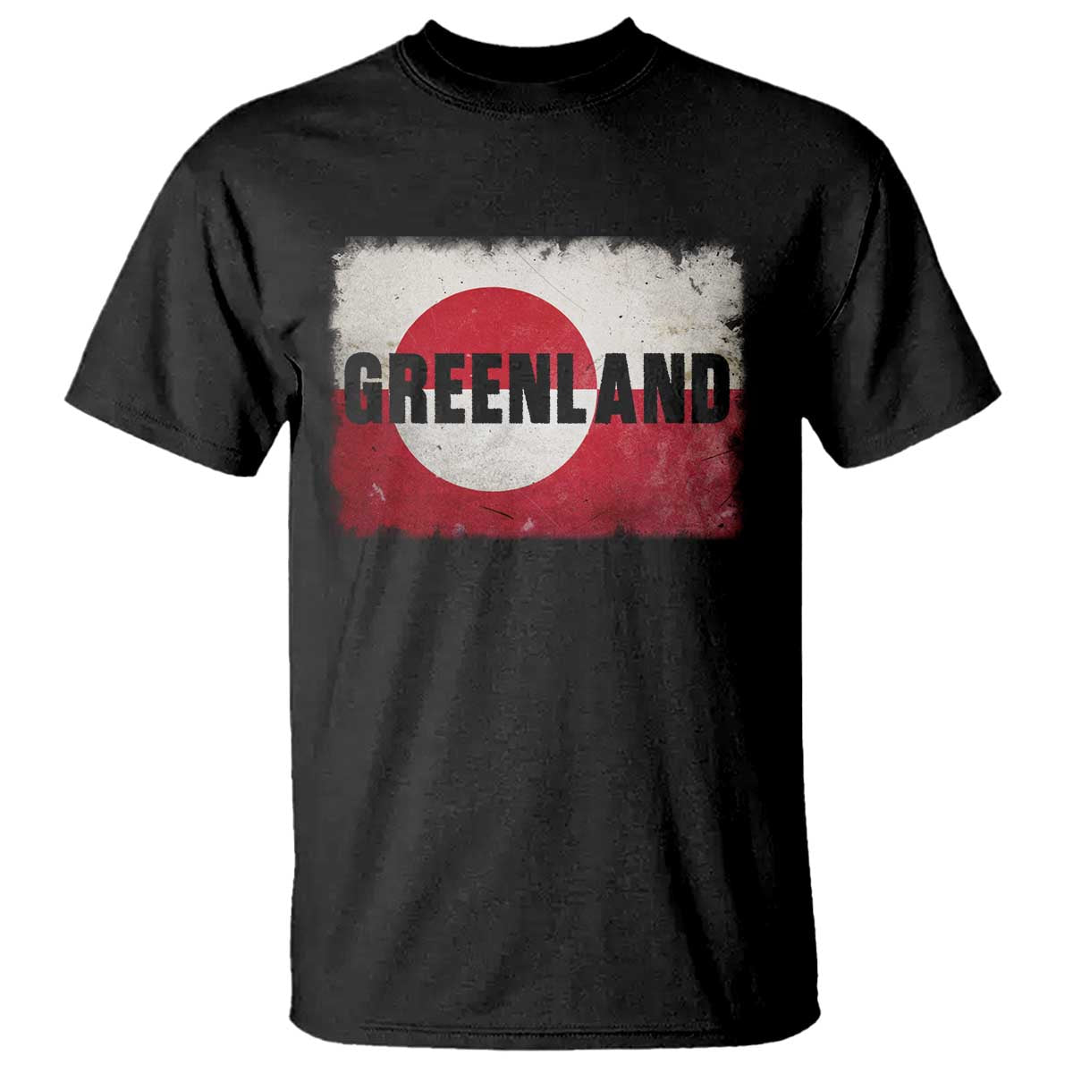 Greenland Pride Patriotic Greenlander Heritage Vintage Flag T Shirt TS11 Black Print Your Wear