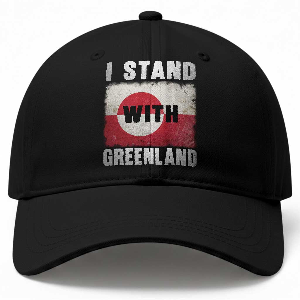 I Stand With Greenland Baseball Cap Support Greenlanders Vintage Greenland Flag TS11 Print Your Wear