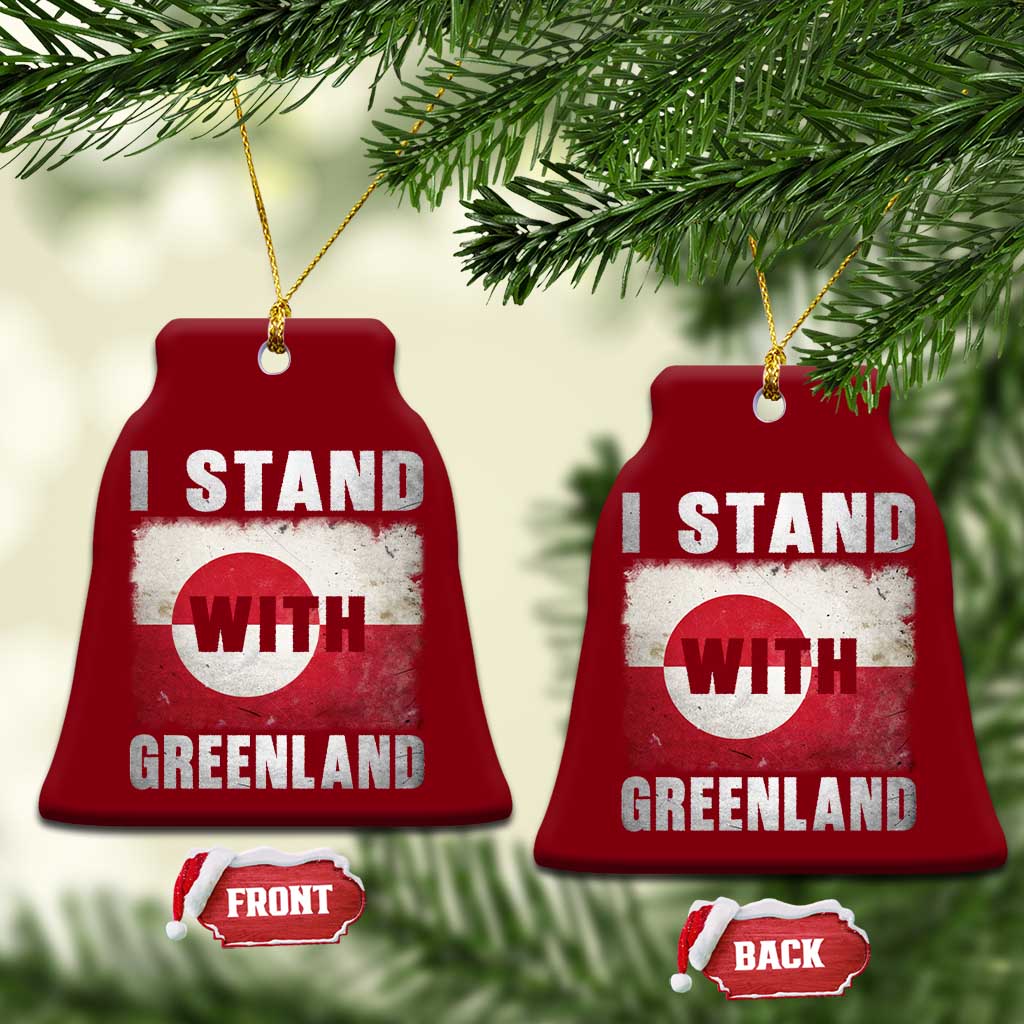 I Stand With Greenland Ceramic Ornament Support Greenlanders Vintage Greenland Flag TS11 Print Your Wear