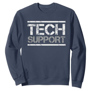 Funny Tech Support DOGE Sweatshirt Trump Strips TS11 Navy Print Your Wear