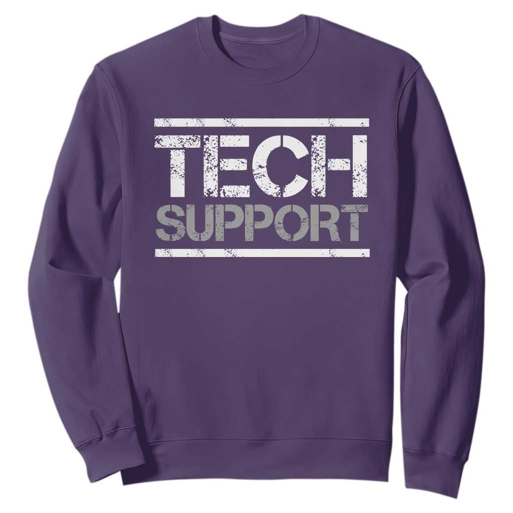 Funny Tech Support DOGE Sweatshirt Trump Strips TS11 Purple Print Your Wear
