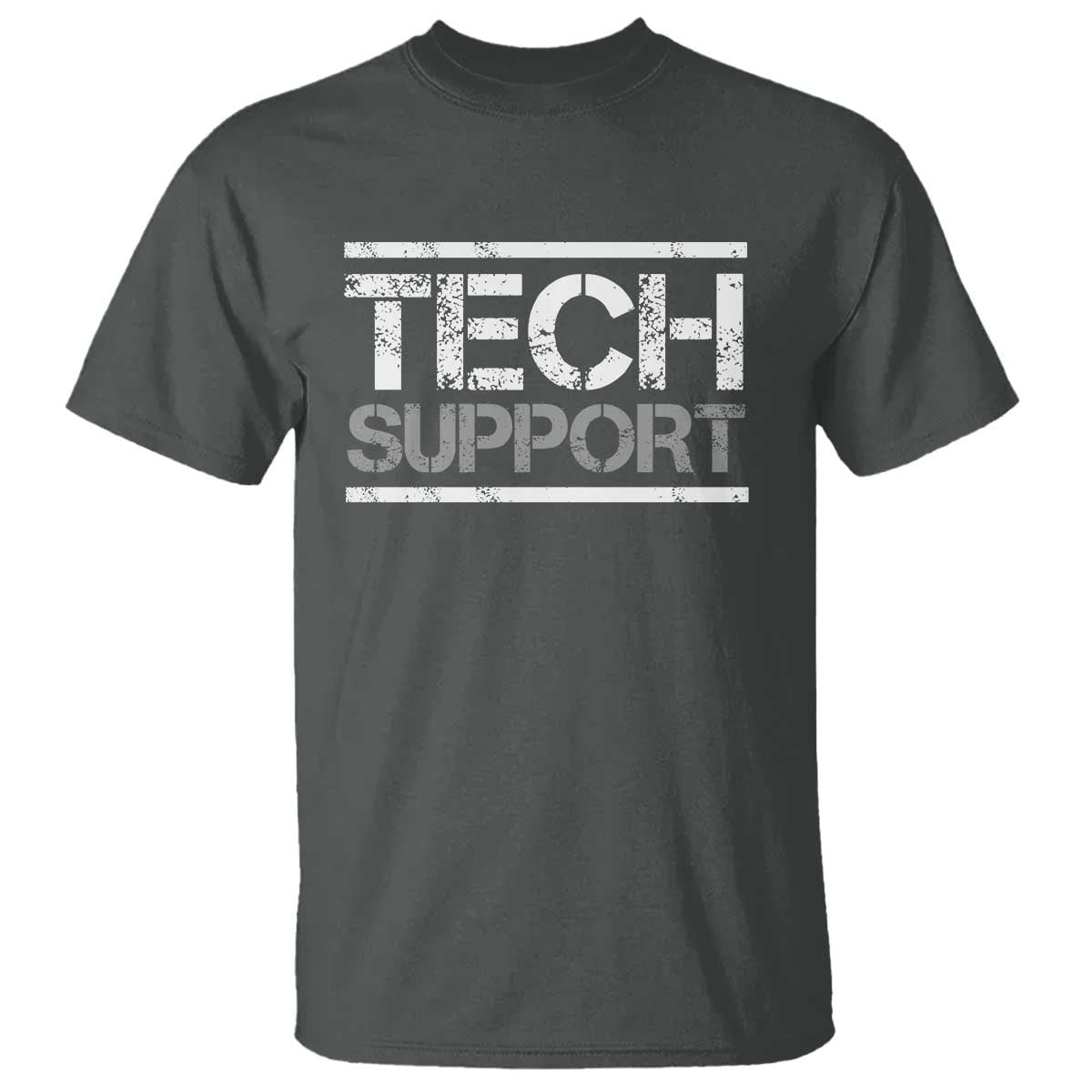 Funny Tech Support DOGE T Shirt Trump Strips TS11 Dark Heather Print Your Wear