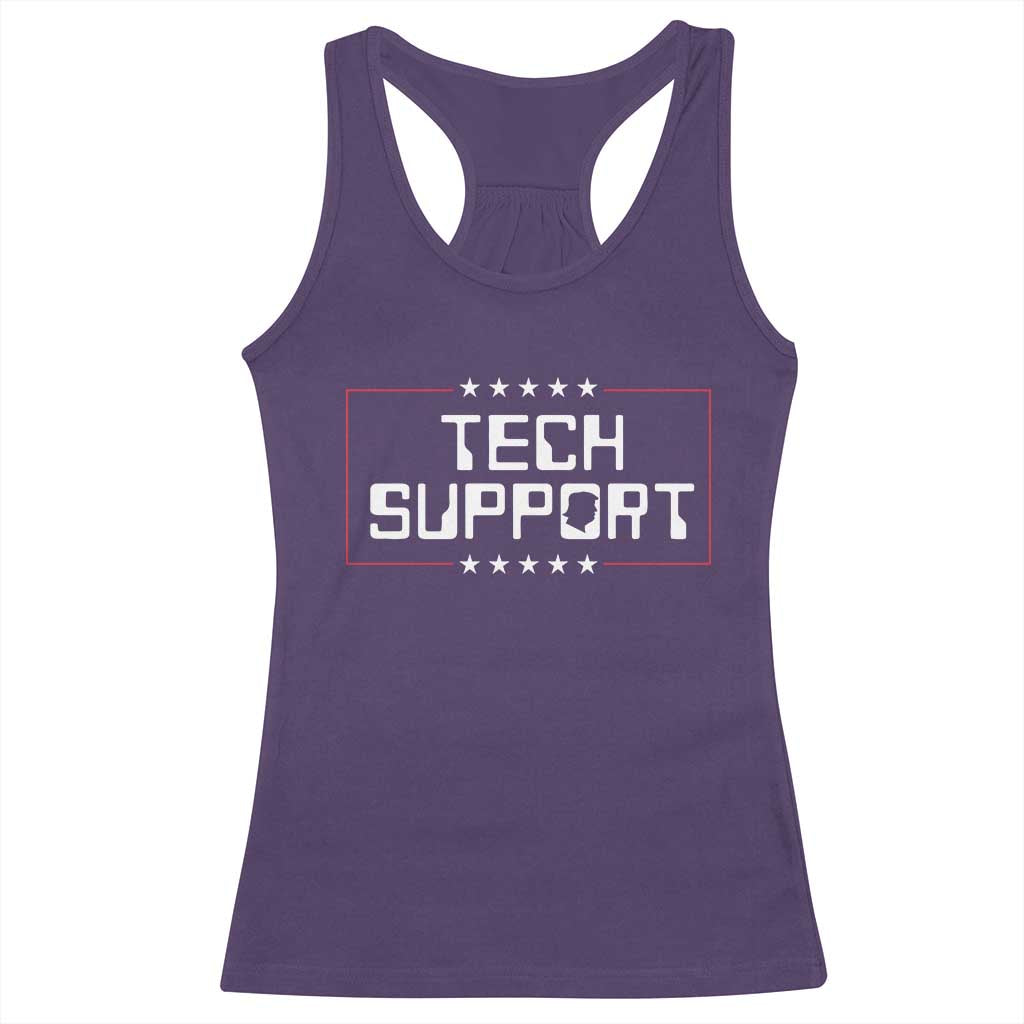 Funny Tech Support DOGE Racerback Tank Top Trump Musk Star TS11 Purple Print Your Wear