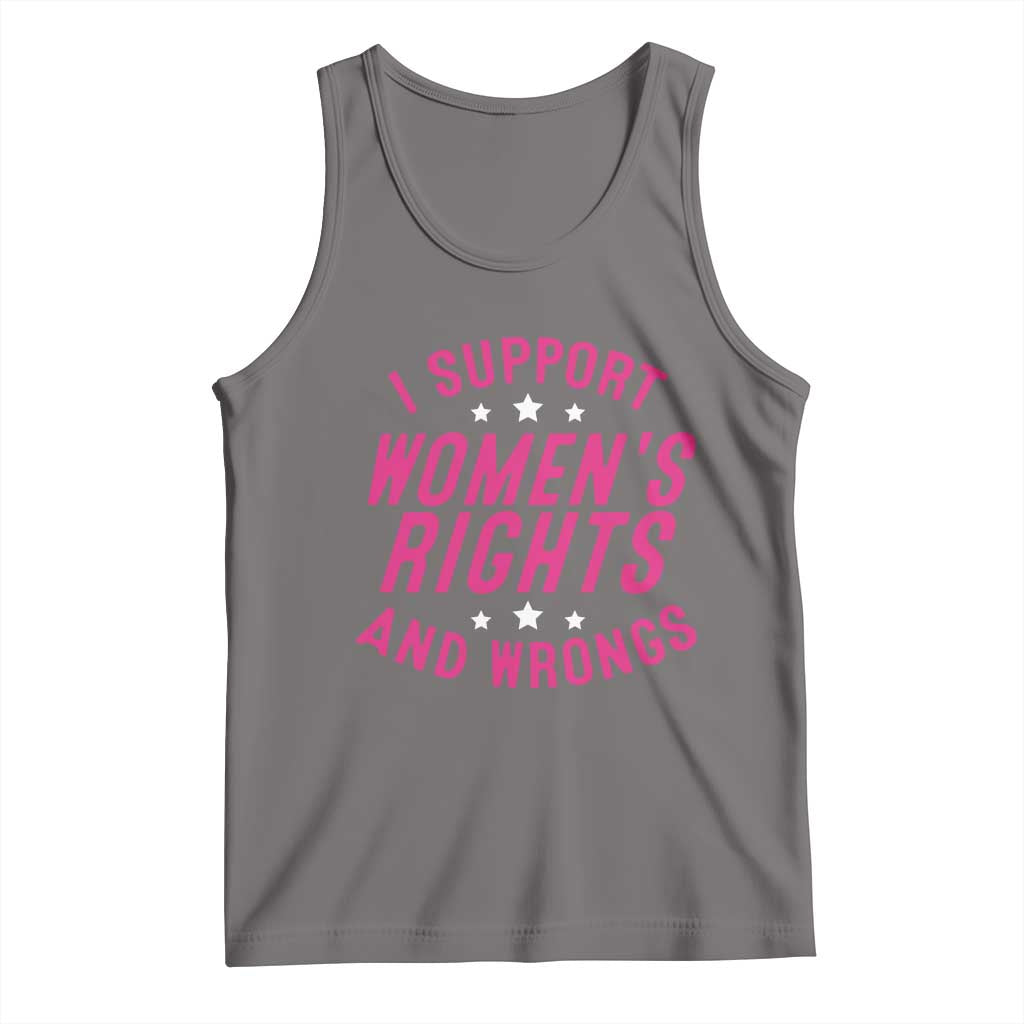 Funny I Support Women's Rights And Wrongs Tank Top Feminist Star TS11 Deep Heather Print Your Wear