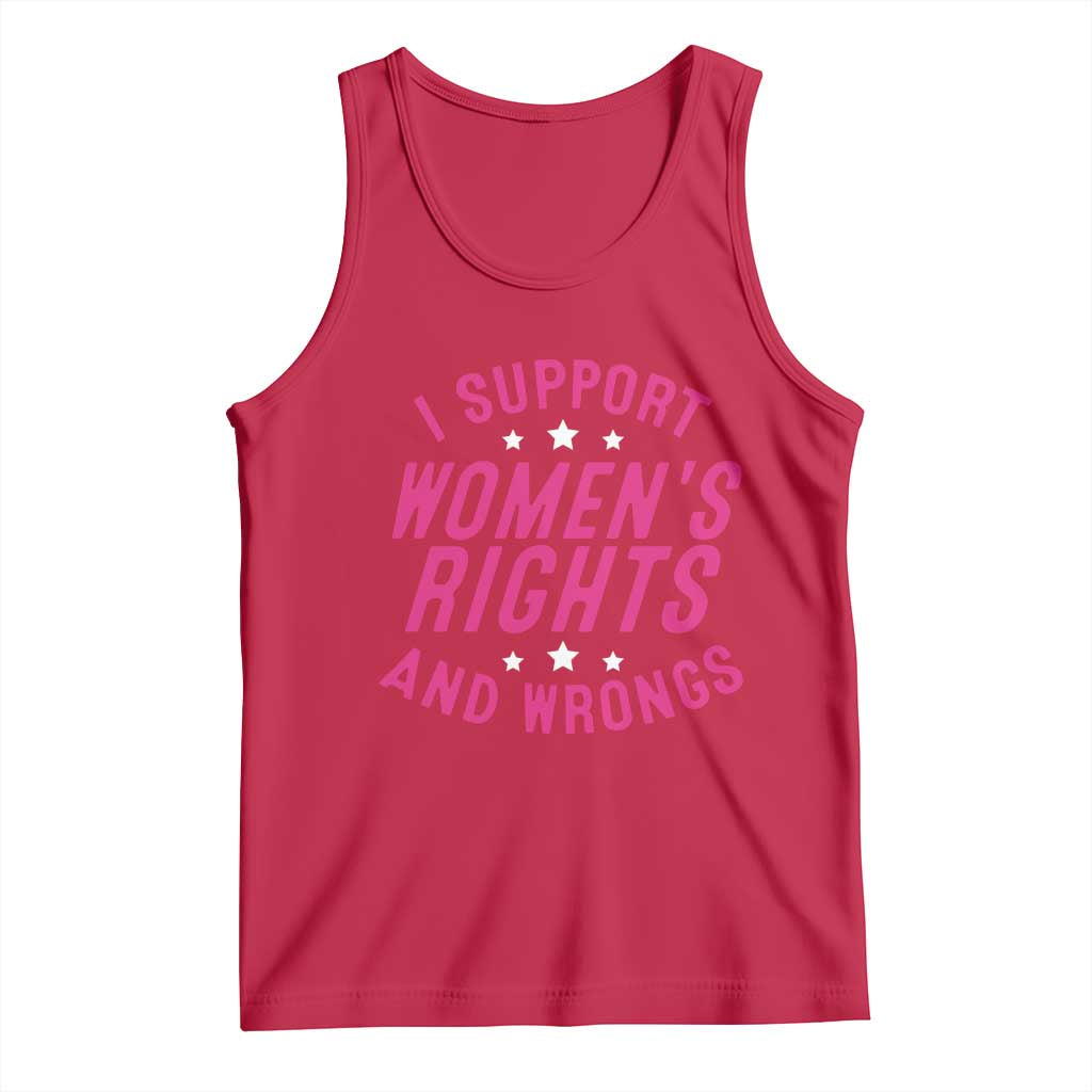 Funny I Support Women's Rights And Wrongs Tank Top Feminist Star TS11 Red Print Your Wear