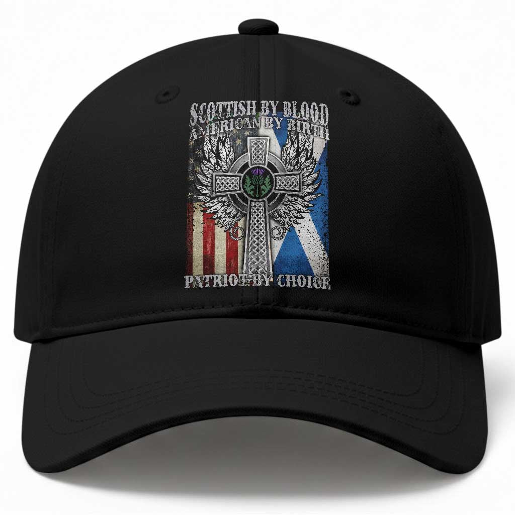 Scottish American Baseball Cap Scottish By Blood American By Birth Patriot By Choice TS11 Print Your Wear