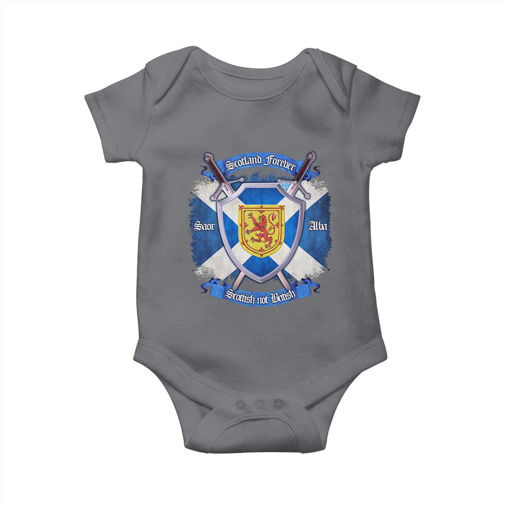 Scotland Forever Saor Alba Scottish Not British Baby Onesie Scottish Pride TS11 Charcoal Print Your Wear