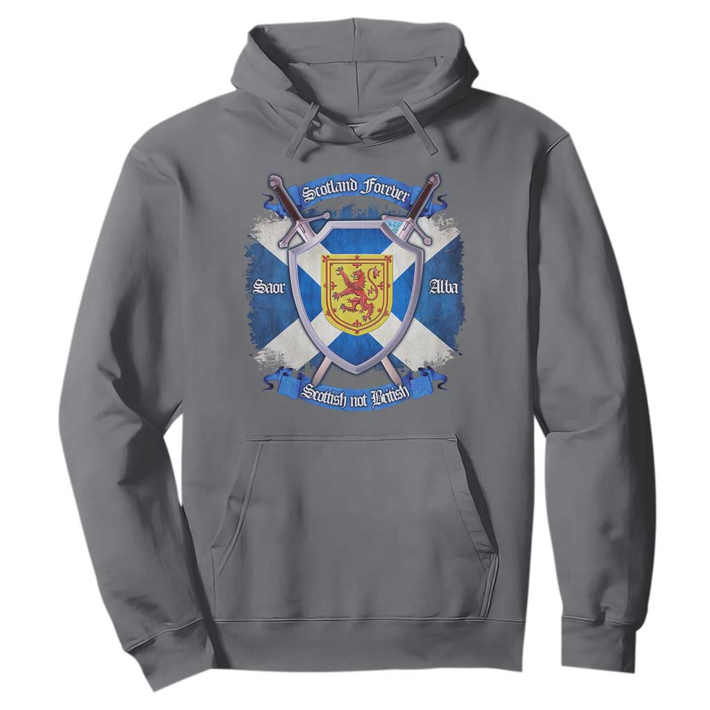 Scotland Forever Saor Alba Scottish Not British Hoodie Scottish Pride TS11 Charcoal Print Your Wear