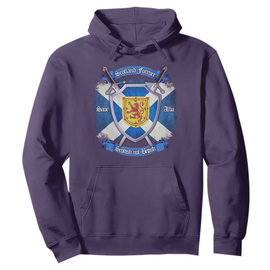 Scotland Forever Saor Alba Scottish Not British Hoodie Scottish Pride TS11 Purple Print Your Wear