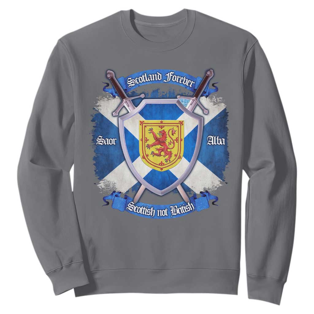 Scotland Forever Saor Alba Scottish Not British Sweatshirt Scottish Pride TS11 Charcoal Print Your Wear