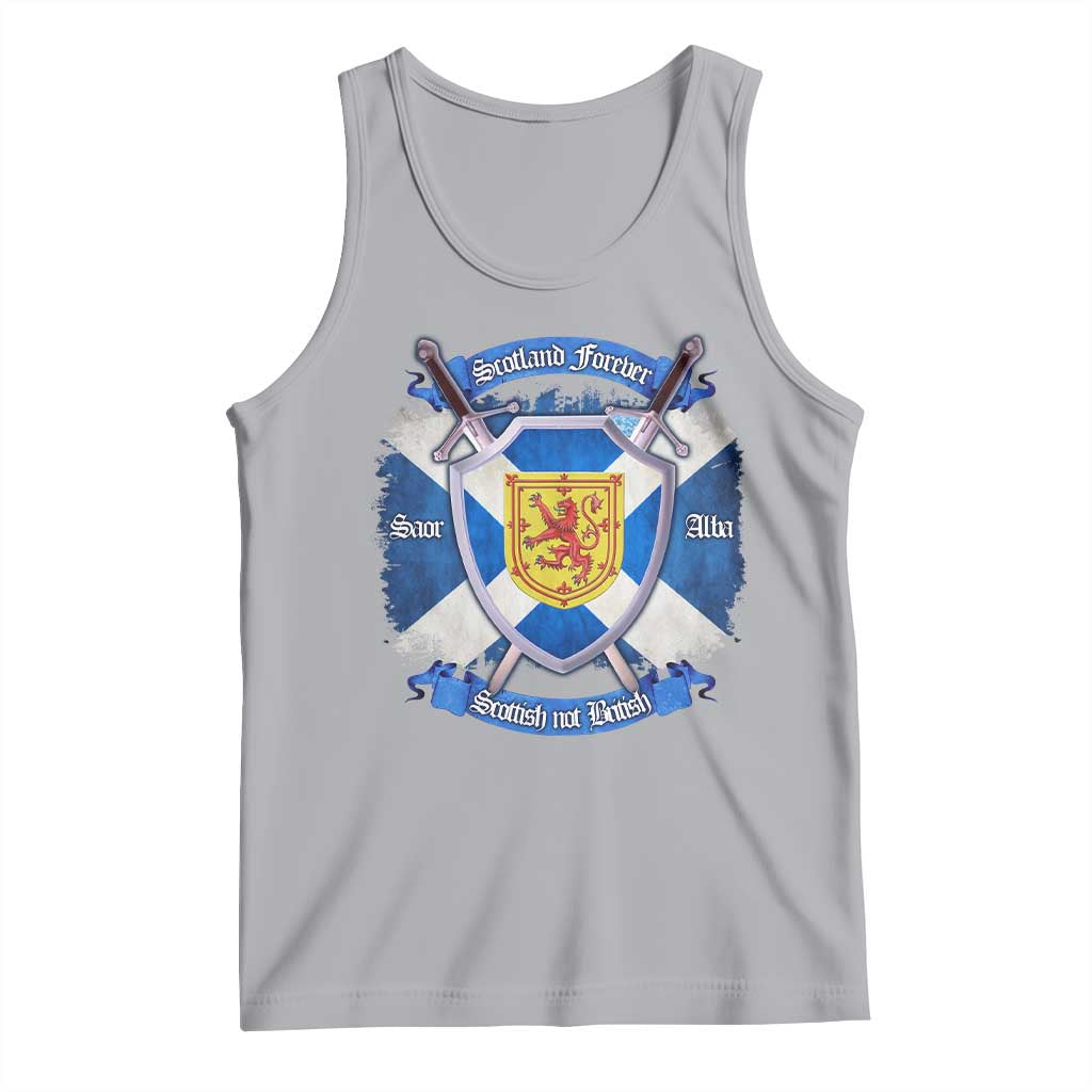 Scotland Forever Saor Alba Scottish Not British Tank Top Scottish Pride TS11 Athletic Heather Print Your Wear
