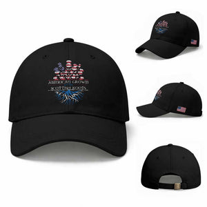 American Grown With Scottish Roots Baseball Cap Scottish American Heritage Thistle Flower TS11 Baseball Cap Universal Fit Black Print Your Wear