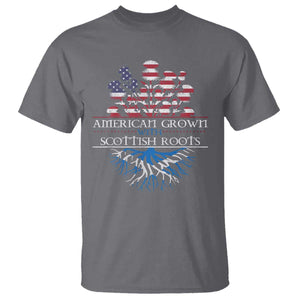 American Grown With Scottish Roots T Shirt Scottish American Heritage Thistle Flower TS11 Charcoal Print Your Wear