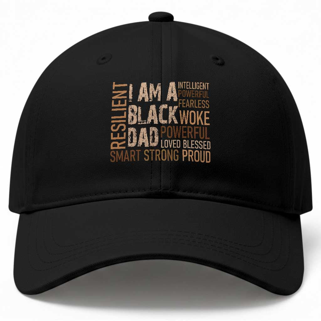 Funny I Am A Black Dad Baseball Cap Black History Month Fathers Day TS11 Print Your Wear