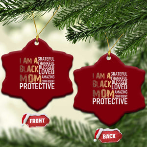 Funny I Am A Black Mom Ceramic Ornament Black History Month Mothers Day TS11 Print Your Wear