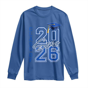 Class of 2026 Senior Long Sleeve Shirt School Graduation 26 TS11 Royal Blue Print Your Wear
