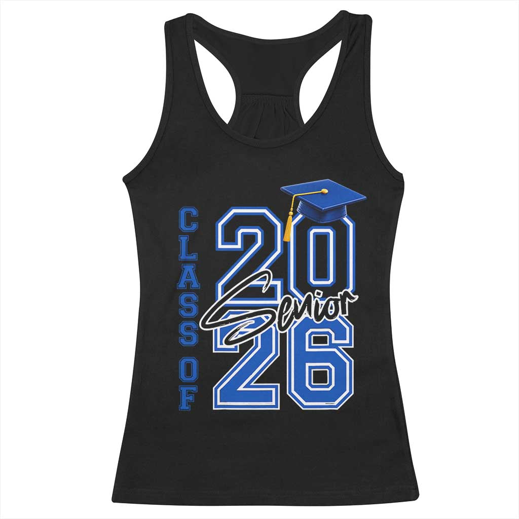 Class of 2026 Senior Racerback Tank Top School Graduation 26 TS11 Black Print Your Wear