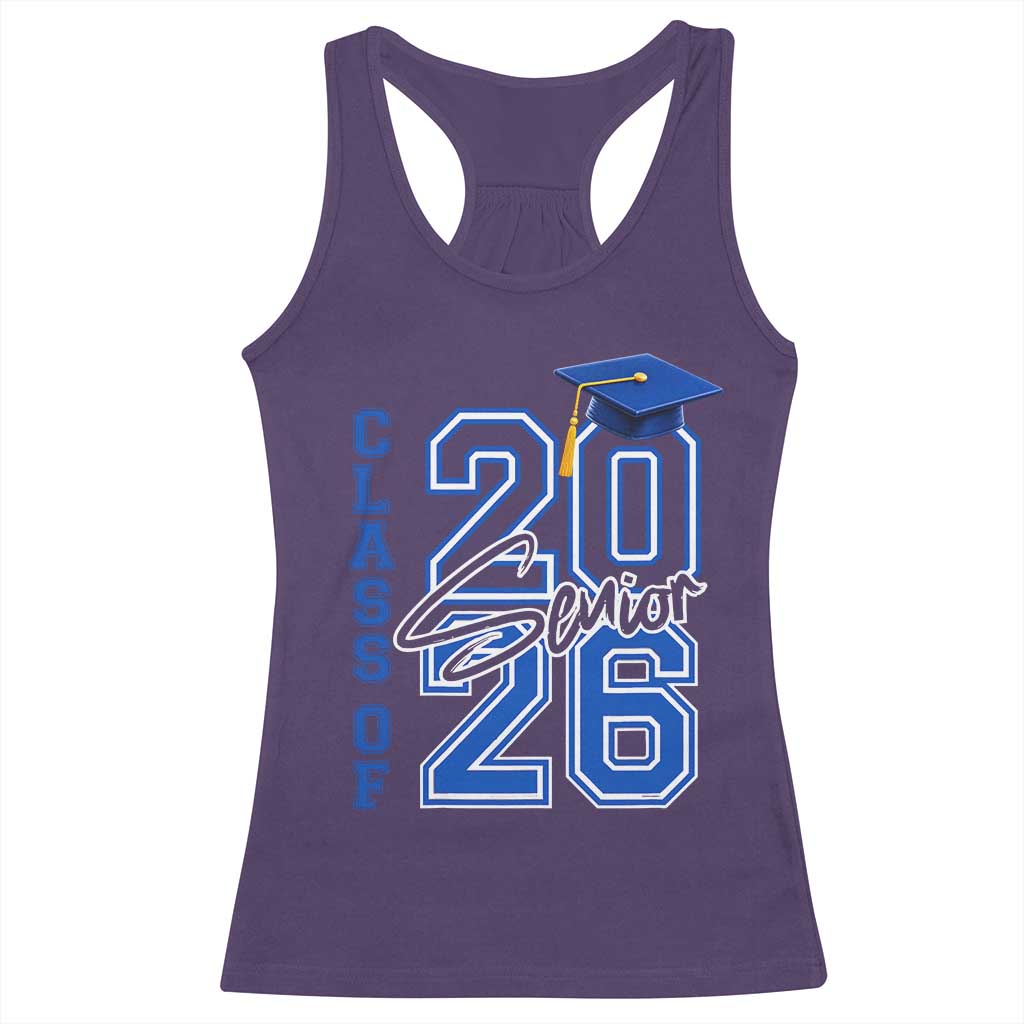 Class of 2026 Senior Racerback Tank Top School Graduation 26 TS11 Purple Print Your Wear