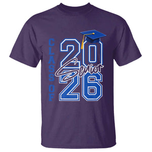 Class of 2026 Senior T Shirt School Graduation 26 TS11 Purple Print Your Wear