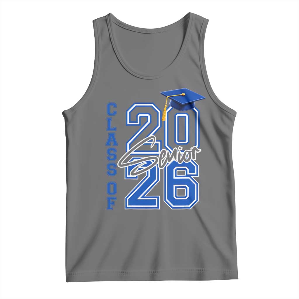 Class of 2026 Senior Tank Top School Graduation 26 TS11 Black Heather Print Your Wear