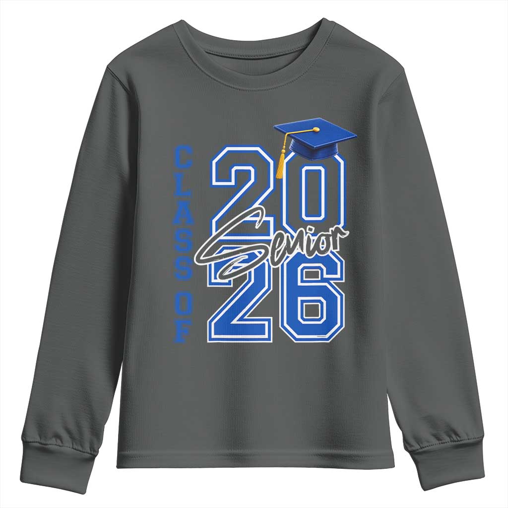 Class of 2026 Senior Youth Sweatshirt School Graduation 26 TS11 Dark Heather Print Your Wear