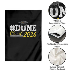Done Class of 2026 Graduation Garden Flag Mortarboard Graphic TS11 Print Your Wear