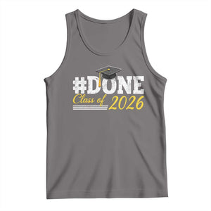 Done Class of 2026 Graduation Tank Top Mortarboard Graphic TS11 Deep Heather Print Your Wear