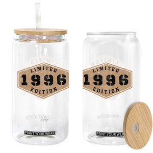 30th Birthday Glass Can 1996 Limited Edition Gifts For Turning 30 TS11 Print Your Wear