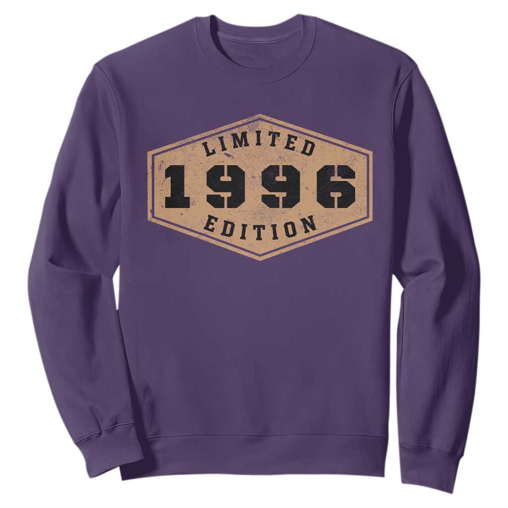 30th Birthday Sweatshirt 1996 Limited Edition Gifts For Turning 30 TS11 Purple Print Your Wear