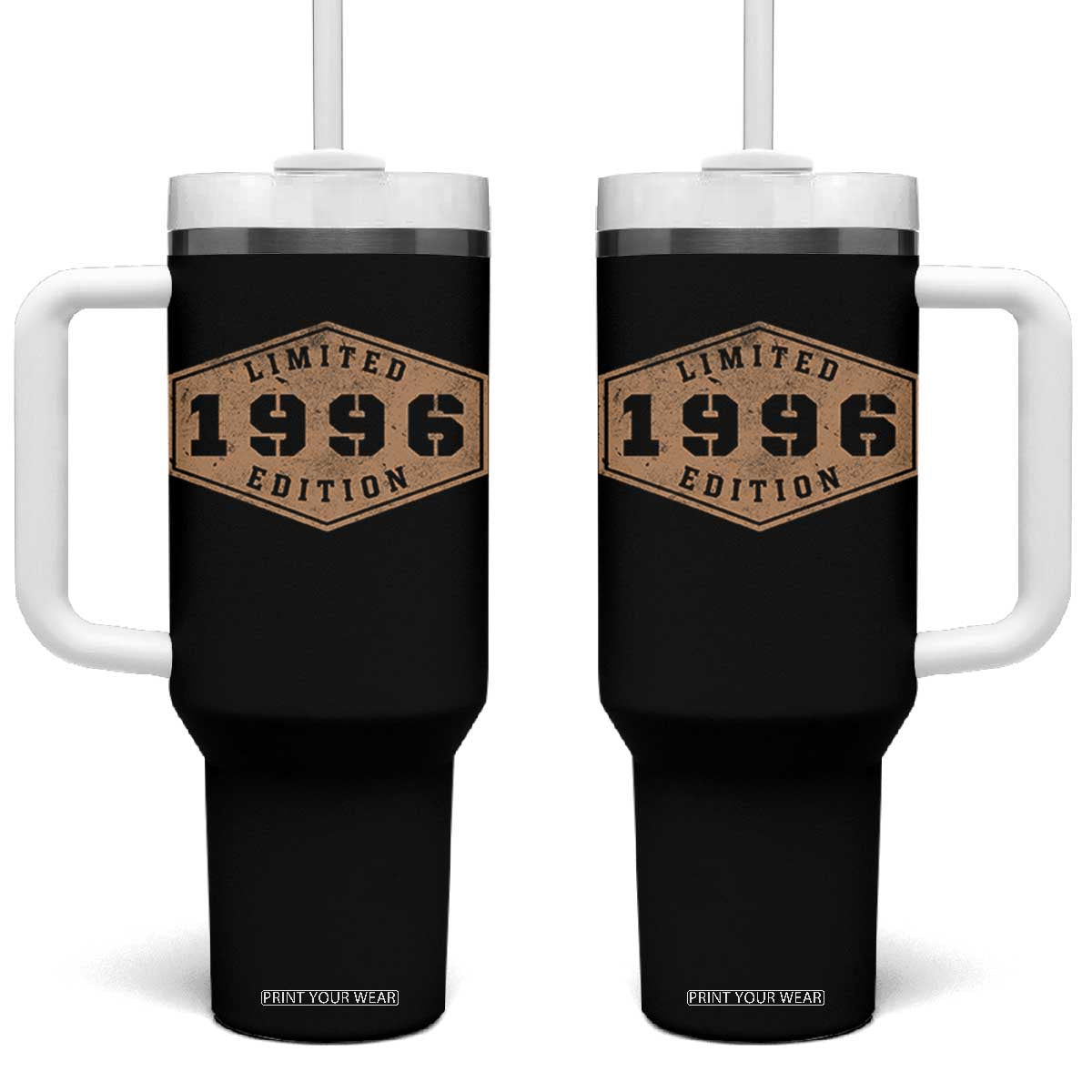 30th Birthday Tumbler With Handle 1996 Limited Edition Gifts For Turning 30 TS11 One Size: 40 oz Black Print Your Wear