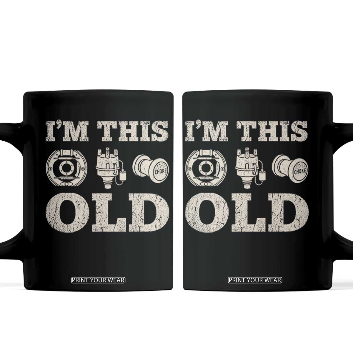 I Am This Old Funny Classic Car Parts Mechanic Coffee Mug