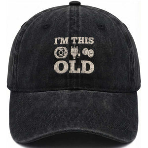 I Am This Old Funny Classic Car Parts Mechanic Washed Cotton Baseball Cap